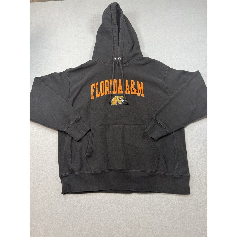 Champion Reverse Weave Florida A&M Rattlers Hoodie Black Faded Sz XL